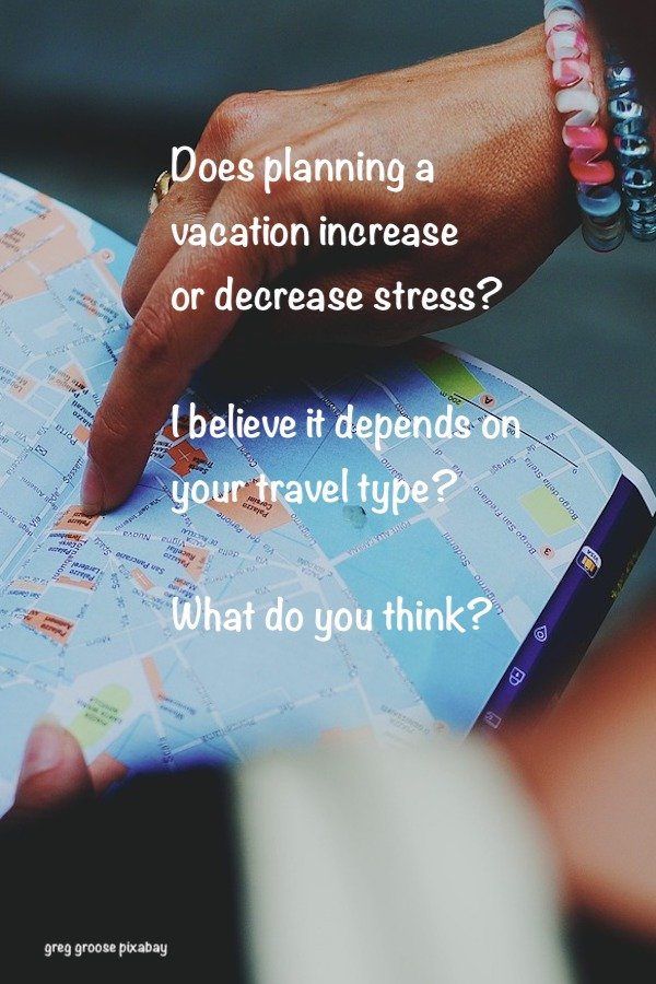 alt="Vacation stress  can be caused by planning a vacation - photo of a lost traveler."