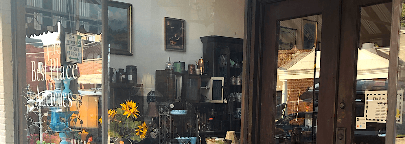 alt="Shop small a photo of a local antique store."