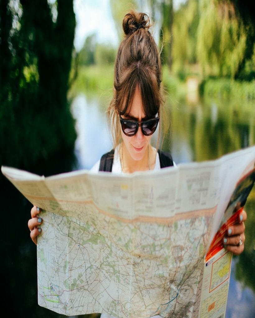 alt+ " Lost Women Lost Looking at a Map."