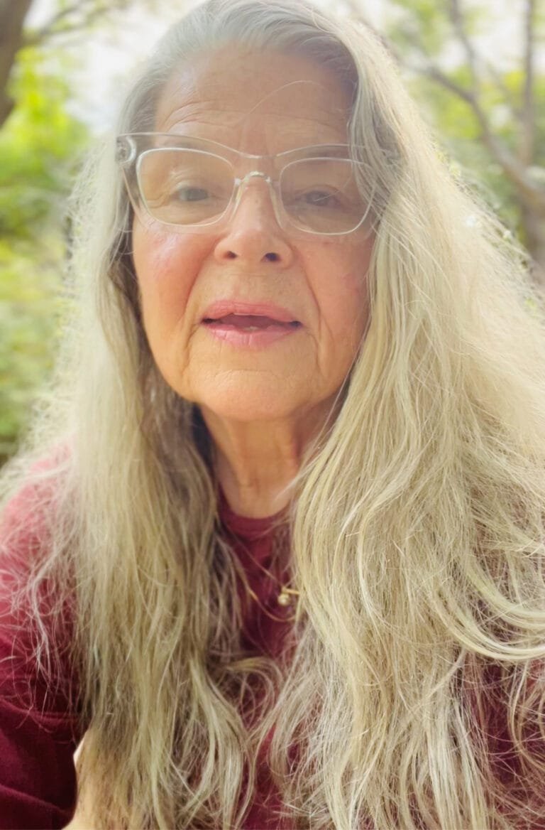 alt="Nina Zapala With Grey Hair."